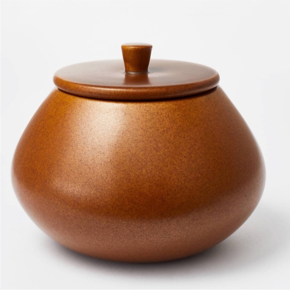 Ceramic Canister with Lid Brown -Threshold designed with Studio McGee